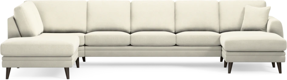 Eden - 3-sits soffa med divan vänster och schäslong höger - Vit