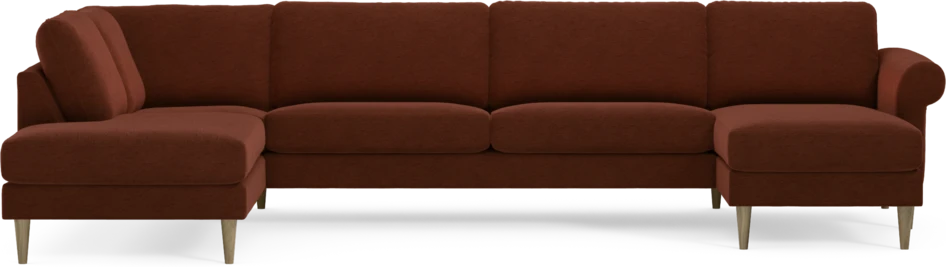 Bridge - 3-sits soffa med divan vänster och schäslong höger - Orange