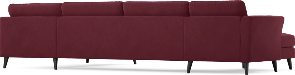 Bridge - 3-sits soffa med schäslong vänster och divan höger - Röd
