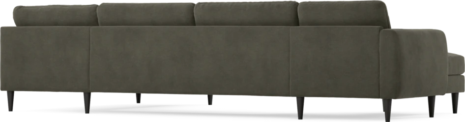 Bridge - 3-sits soffa med schäslong vänster och divan höger - Grå