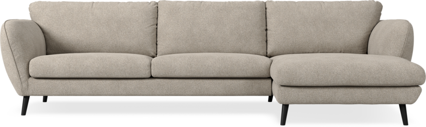 Madison Lux - 3-sits soffa med schäslong höger - Vit