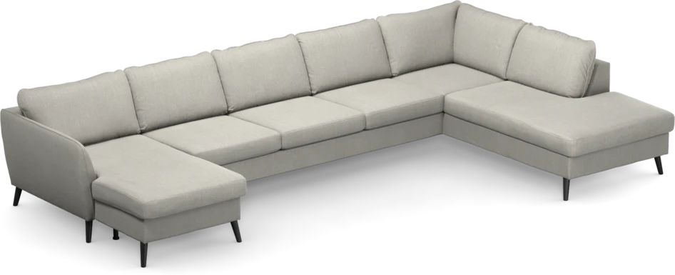 County - 4-sits soffa med schäslong vänster och divan höger - Grå