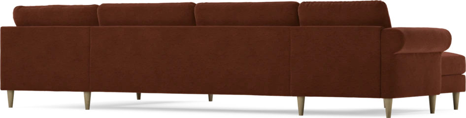 Bridge - 3-sits soffa med schäslong vänster och divan höger - Orange