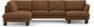 Madison Lux - 2-sits soffa med divan vänster och schäslong höger - Brun