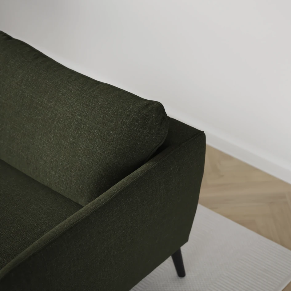 County - 2,5-sits soffa med divan höger - Grön