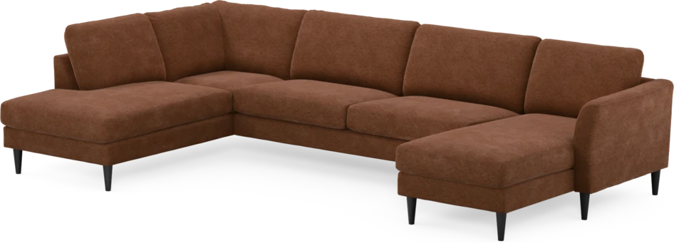 Bridge - 3-sits soffa med divan vänster och schäslong höger - Orange