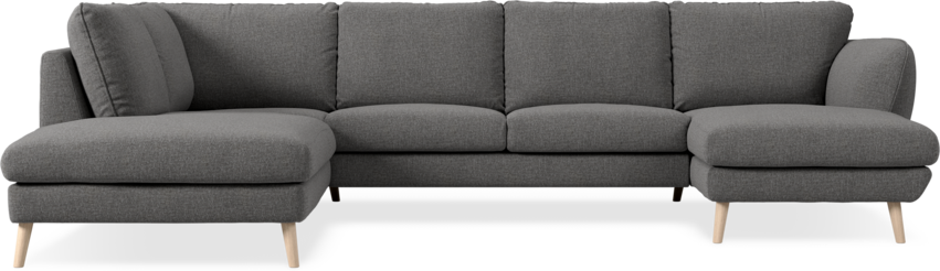 Madison Lux - 2-sits soffa med divan vänster och schäslong höger - Grå