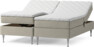 Delux Sense - Ställbar säng, dubbelsäng med bäddmadrass och sängben - Beige
