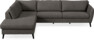 County - 2,5-sits soffa med divan vänster - Brun