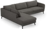 County - 2,5-sits soffa med divan vänster - Brun
