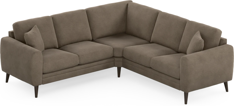 Eden - Hörnsoffa, 2+2-sits - Brun