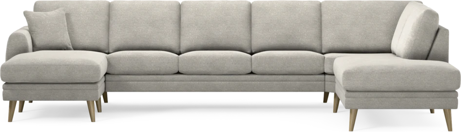 Eden - 3-sits soffa med schäslong vänster och divan höger - Grå