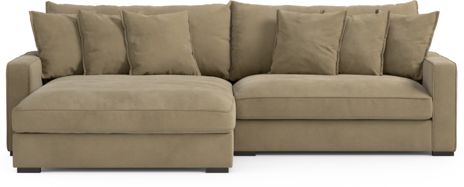 Rossi - 2-sits soffa med schäslong XL vänster - Beige