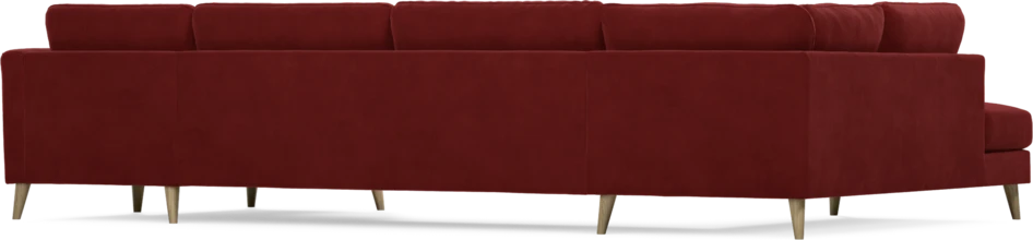Bridge - 3-sits soffa med divan vänster och schäslong höger - Röd