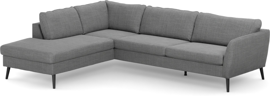 County - 2,5-sits soffa med divan vänster - Grå