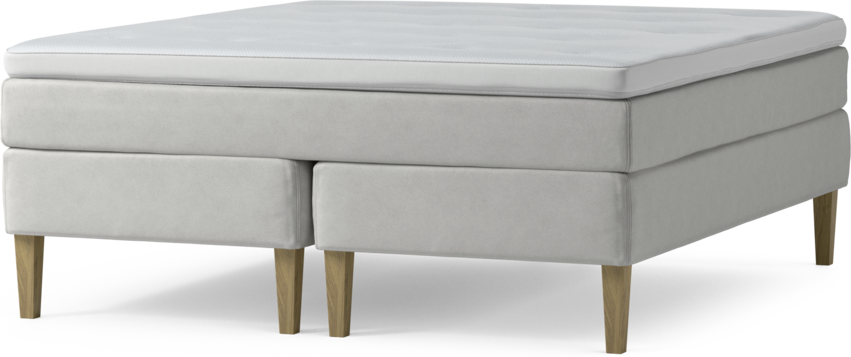 Delux Sense - Kontinentalsäng, dubbelsäng med bäddmadrass och sängben