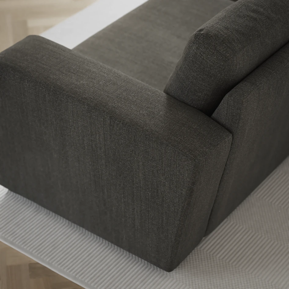Friday - 2,5-sits soffa med divan vänster - Grå