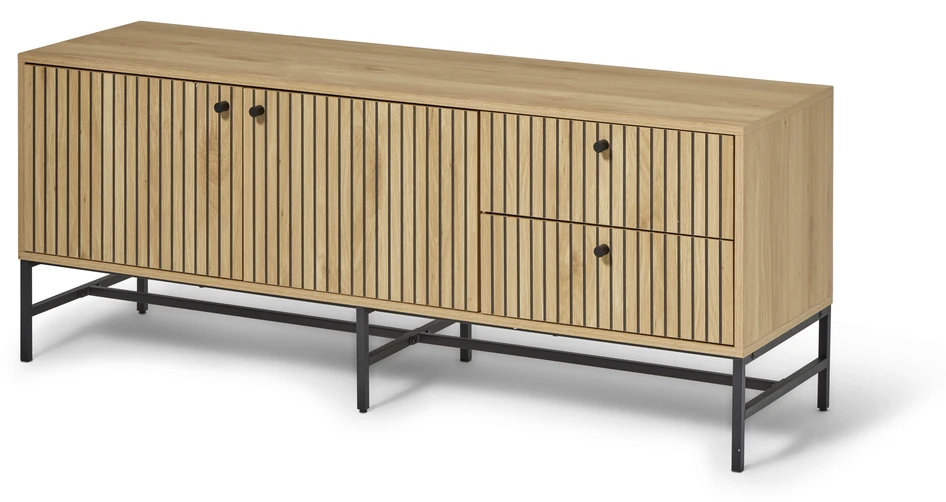Tino - Tv-bänk, 140x40x55 cm - Beige