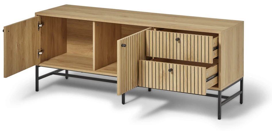 Tino - Tv-bänk, 140x40x55 cm - Beige