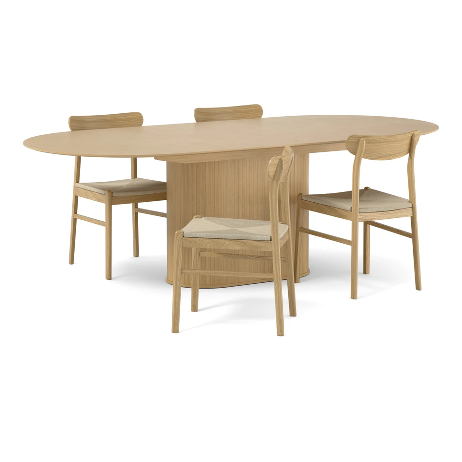 Judit - Matgrupp med 4 stolar Ida - Beige