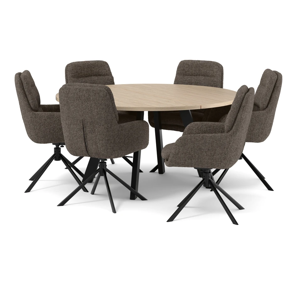 Nomad - Matgrupp med 6 stolar Aledo - Beige