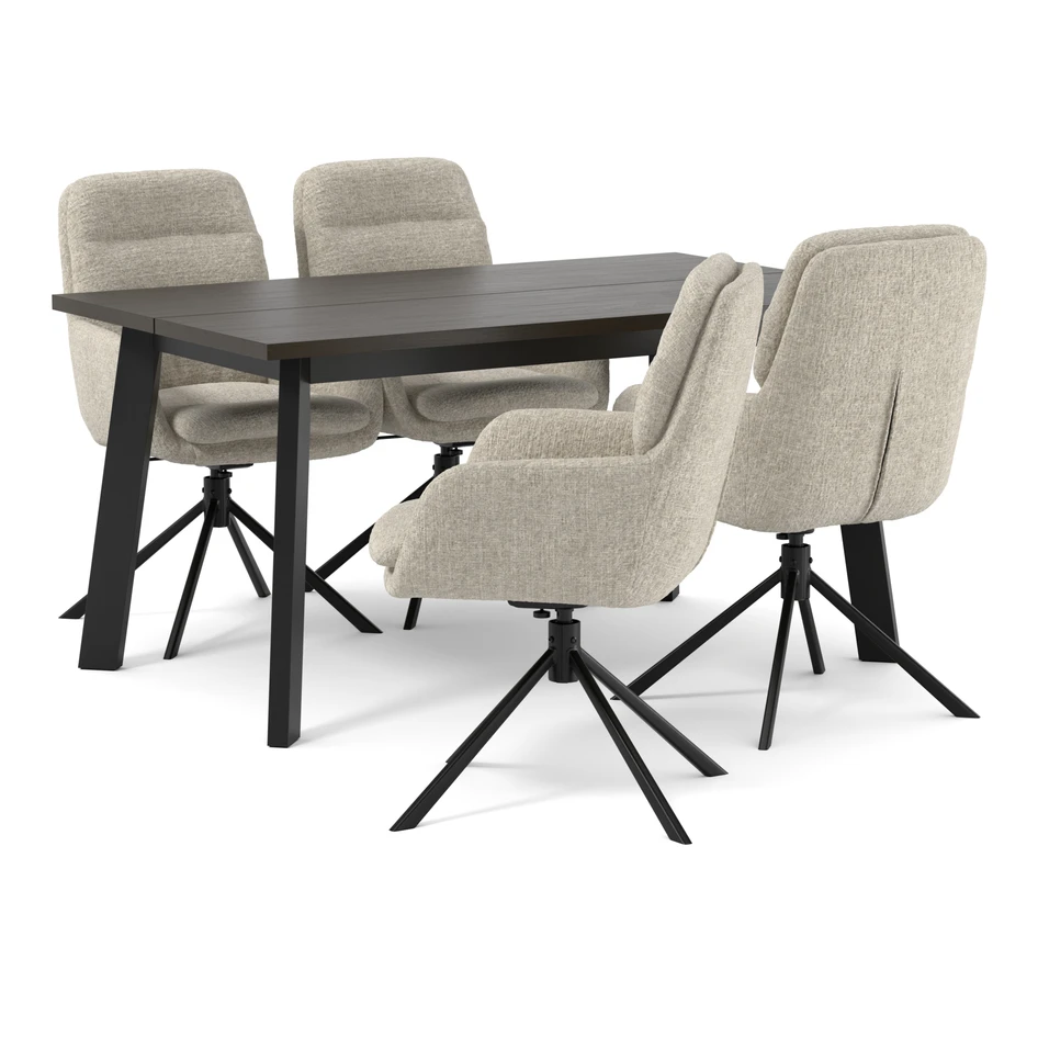 Nomad - Matgrupp med 4 stolar Aledo - Beige