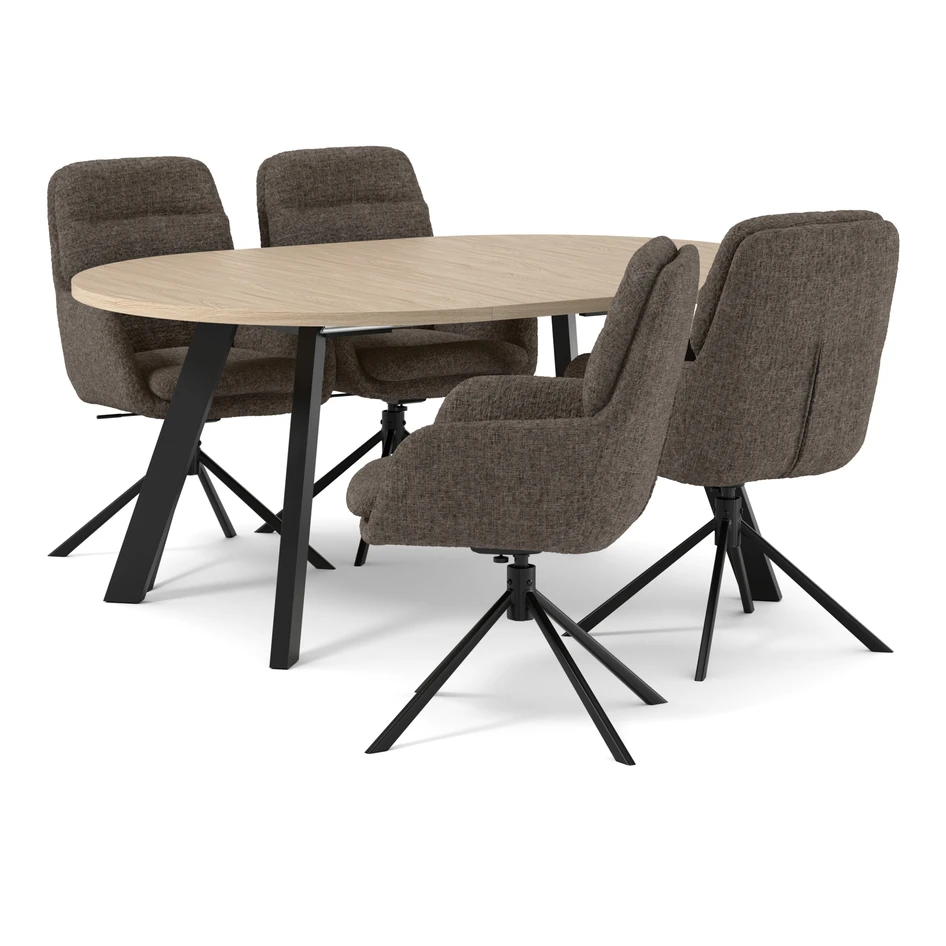 Nomad - Matgrupp med 4 stolar Aledo - Beige
