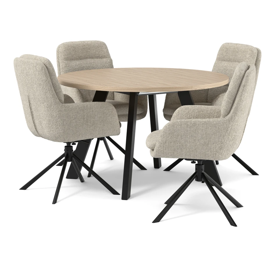Nomad - Matgrupp med 4 stolar Aledo - Beige