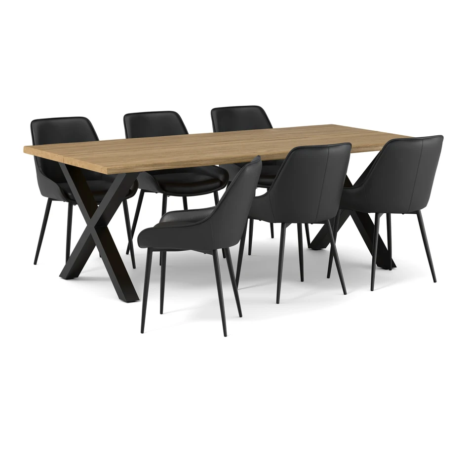 Eastwood live - Matgrupp med 6 stolar Leon - Beige