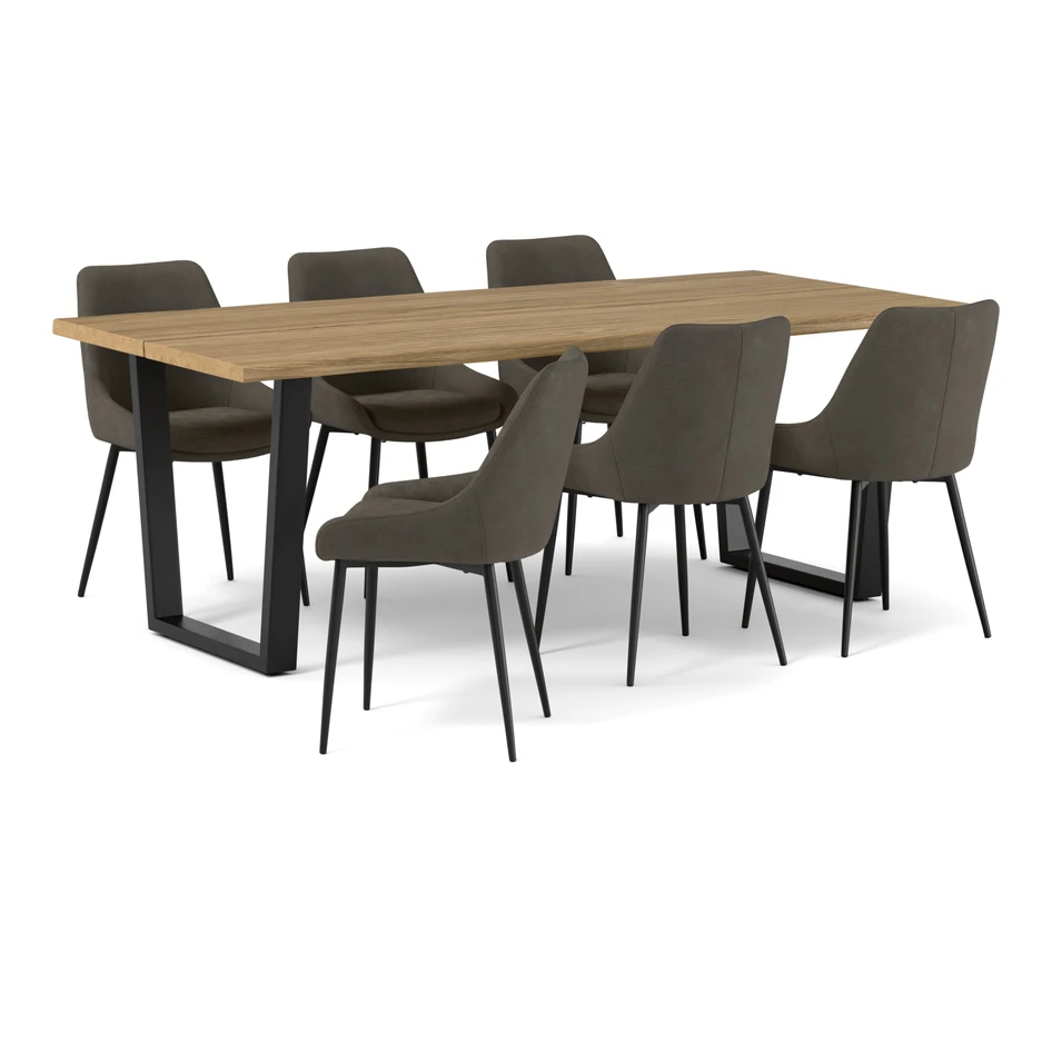 Eastwood live - Matgrupp med 6 stolar Leon - Beige
