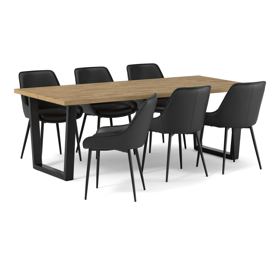 Eastwood - Matgrupp med 6 stolar Leon - Beige