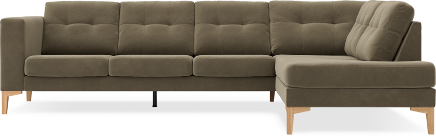 Rio - 3-sits soffa med divan höger - Grön