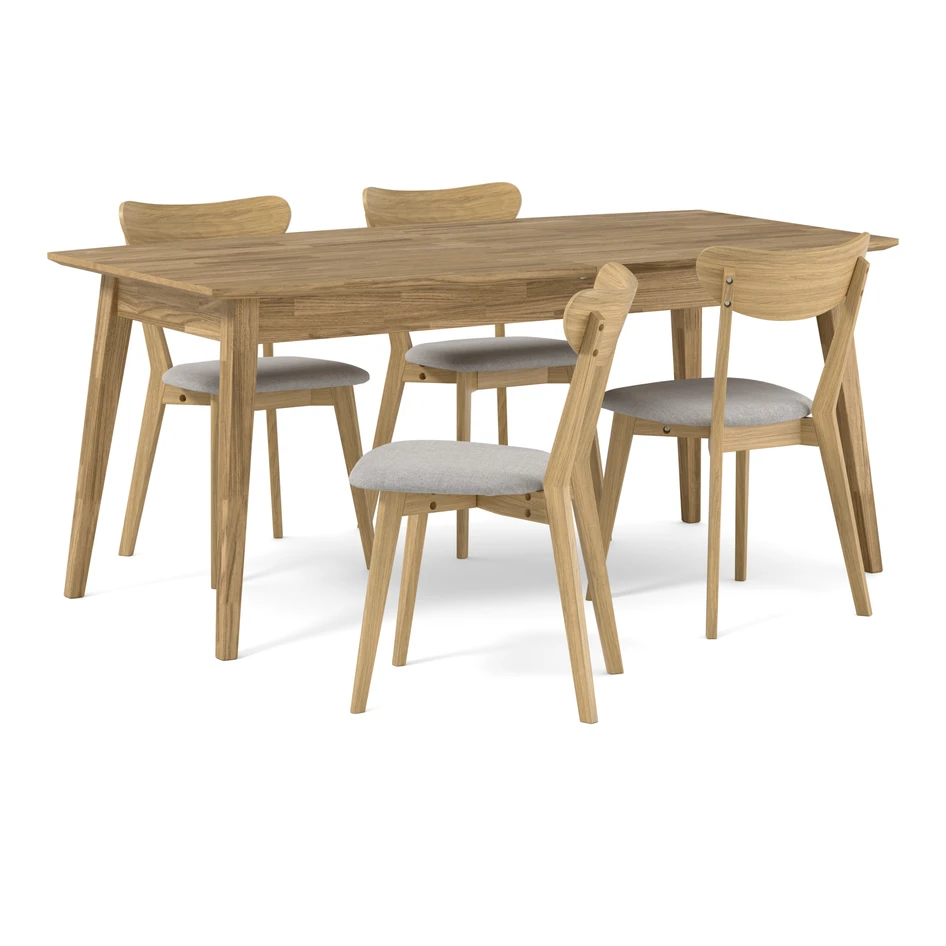 Ekerö - Matgrupp med 4 stolar Ludvig - Beige