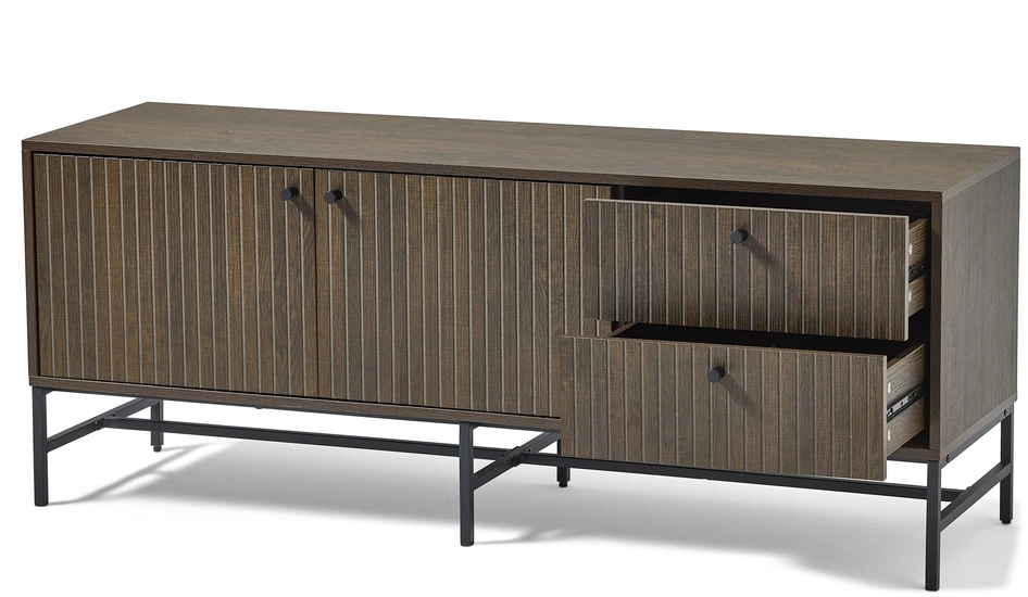 Tino - Tv-bänk, 140x40x55 cm - Brun