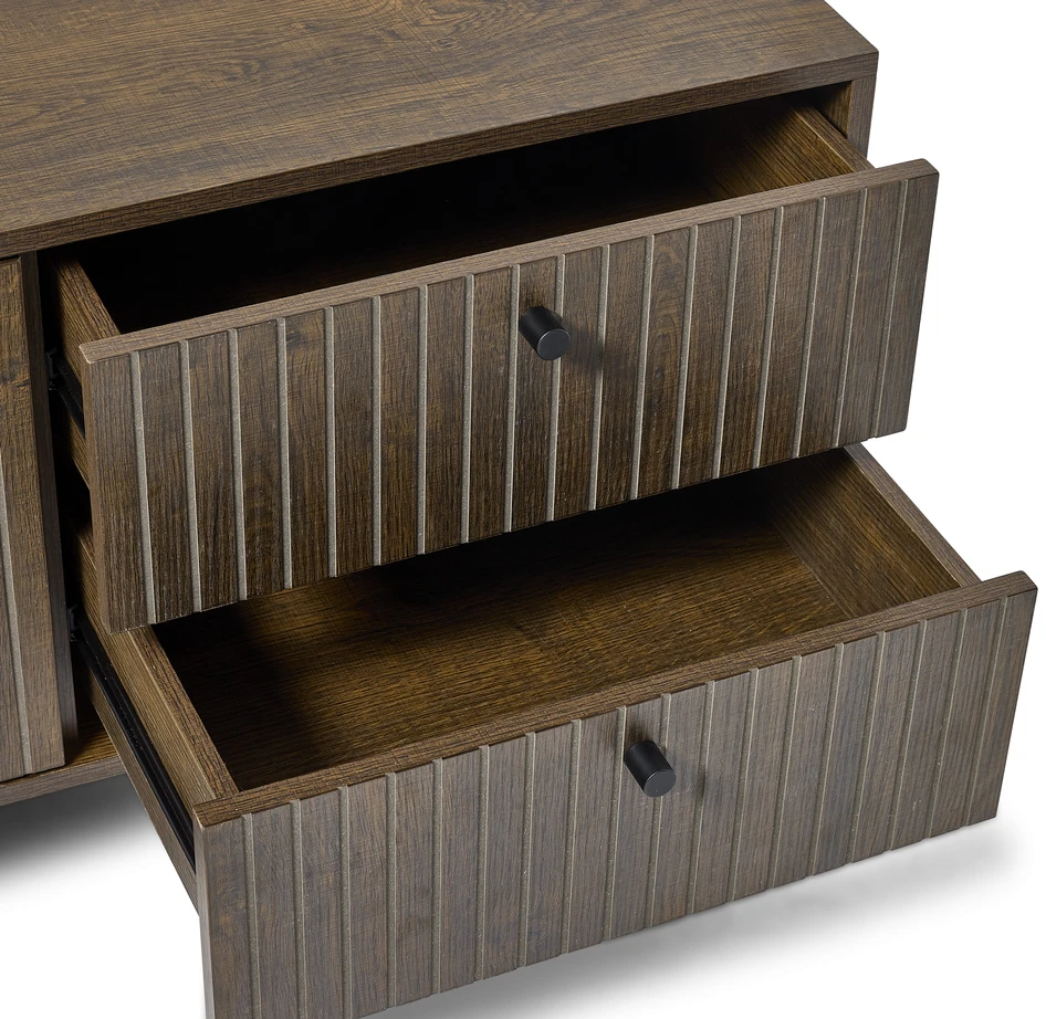 Tino - Tv-bänk, 140x40x55 cm - Brun