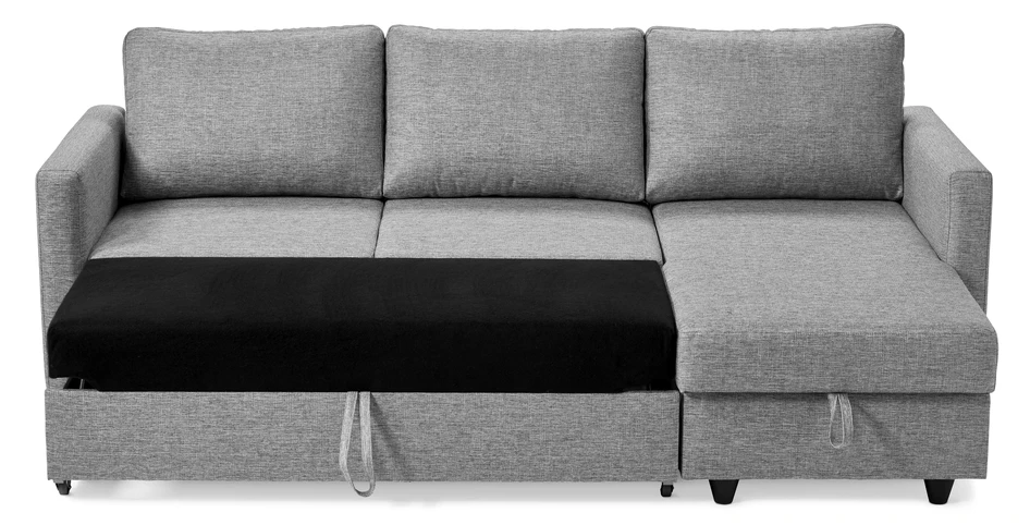 Skaftö - Bäddsoffa 3-sits med flyttbar schäslong - Grå