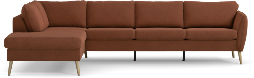 County - 3-sits soffa med divan vänster - Orange