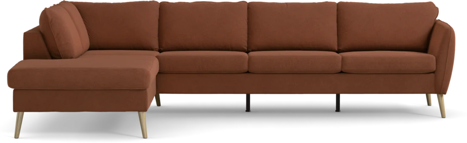 County - 3-sits soffa med divan vänster - Orange