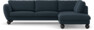 Madison Lux - 3-sits soffa med divan höger - Blå