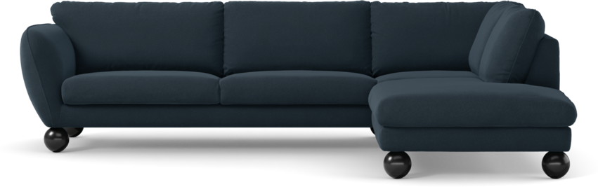 Madison Lux - 3-sits soffa med divan höger - Blå