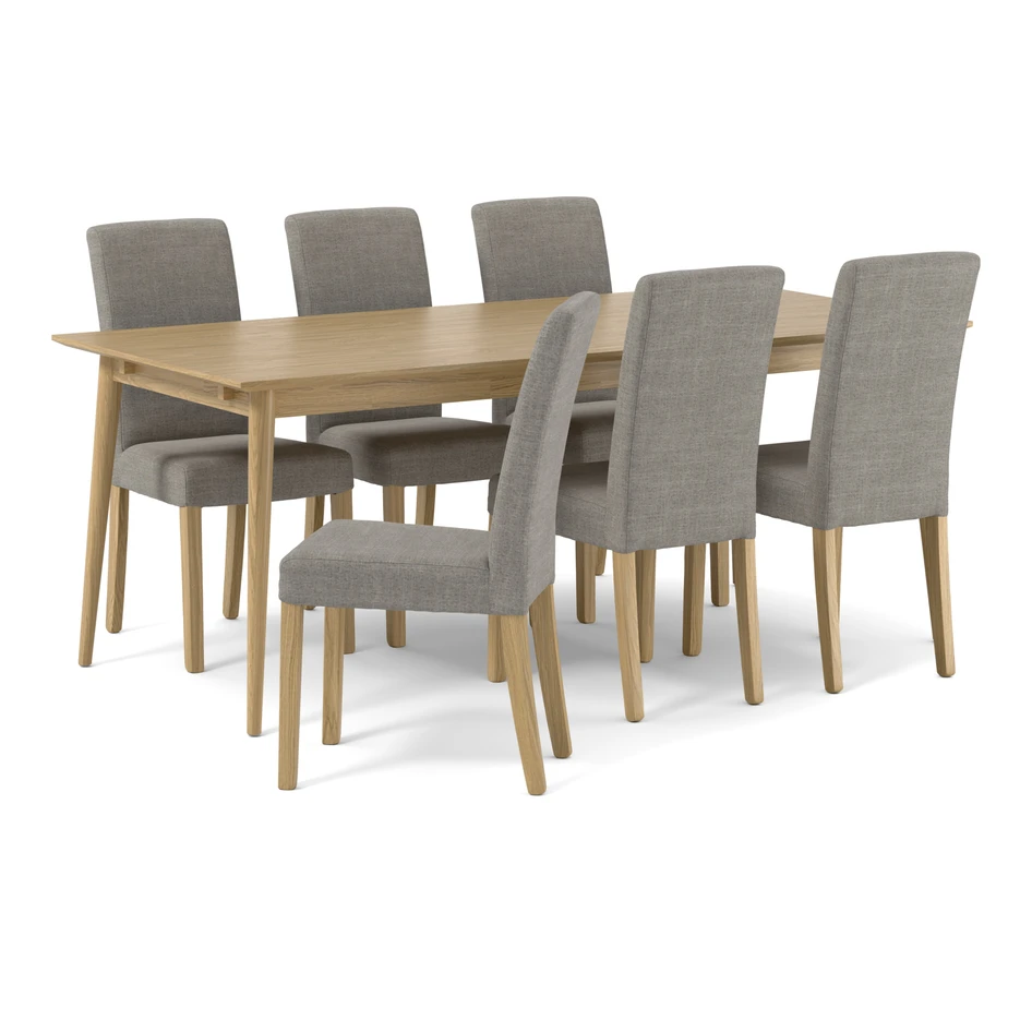 Harry - Matgrupp med 6 stolar Ekenäs - Beige