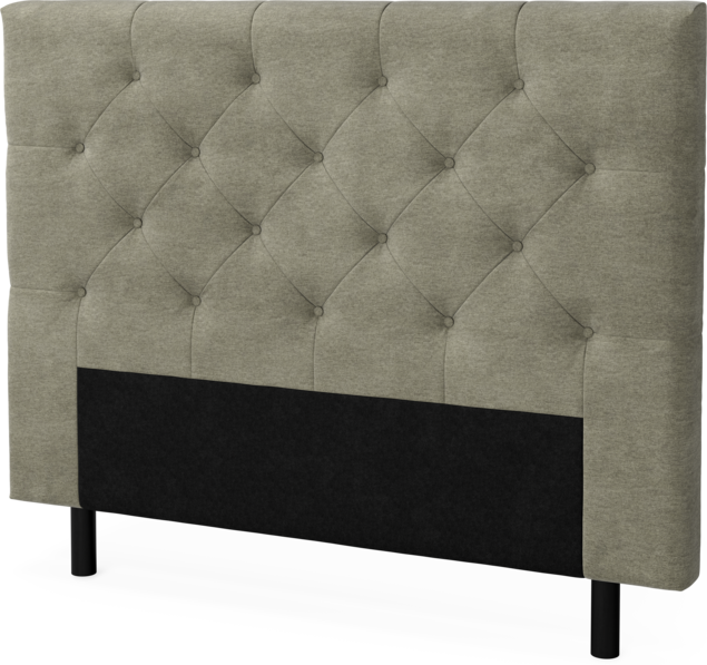 Delux Pikerad Låg - Sänggavel, 90-210 cm - Beige