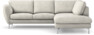 Madison Lux - 2-sits soffa med divan höger - Vit