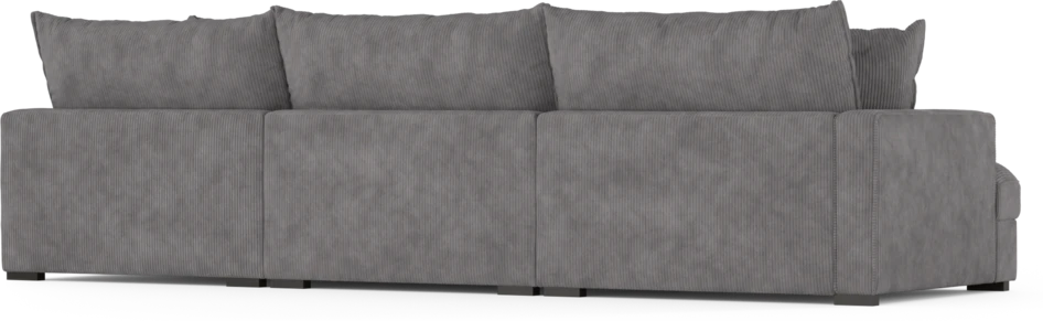 Rossi - 3-sits soffa med divan höger - Grå