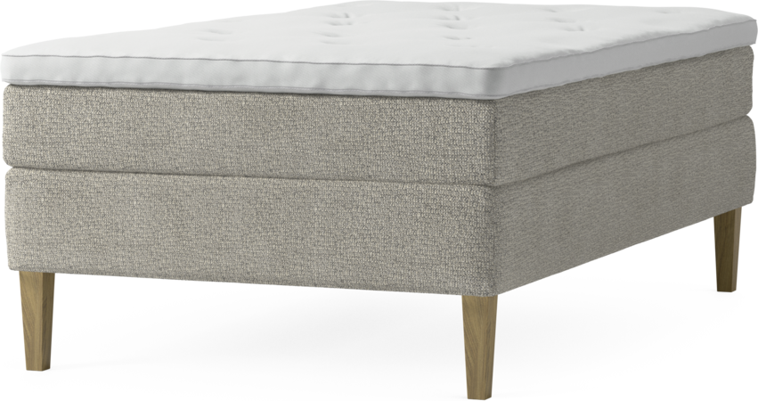 Delux Sense - Kontinentalsäng, enkelsäng 120 cm med bäddmadrass och sängben