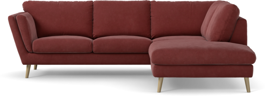 Madison Lux - 2-sits soffa med divan höger - Rosa