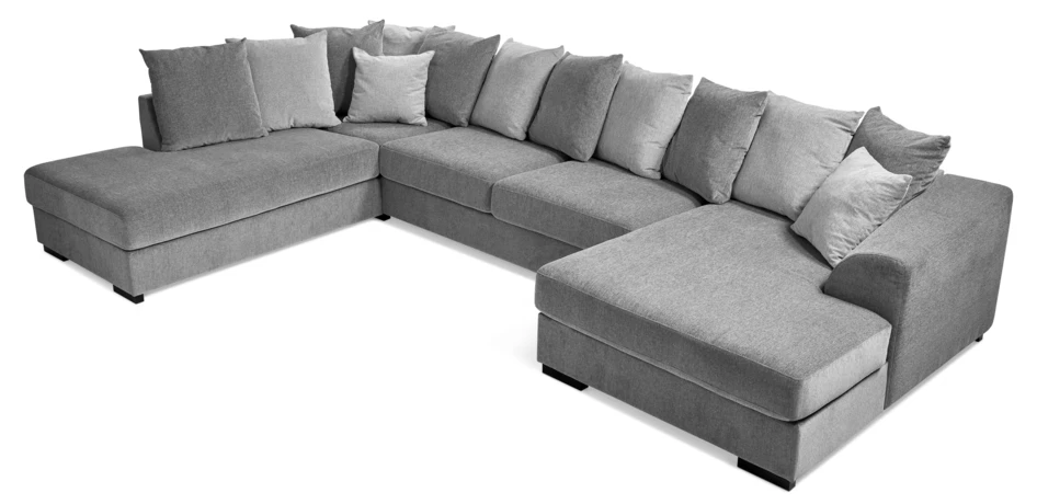Town - 3-sits soffa med divan vänster och schäslong höger - Grå
