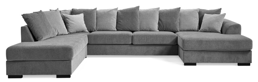 Town - 3-sits soffa med divan vänster och schäslong höger - Grå