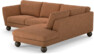 Madison - 2-sits soffa med divan höger - Orange