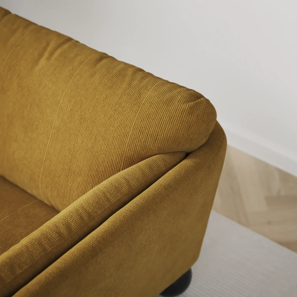 Madison - 2-sits soffa med divan vänster och schäslong höger - Gul